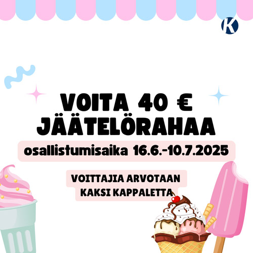 Voita 40€ Jäätelörahaa