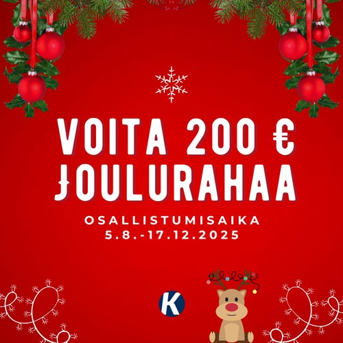 Voita 200€ Joulurahaa