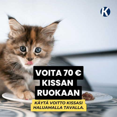 Voita 70 euroa kissan ruokaan