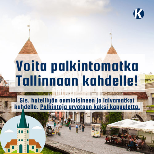Voita viikonloppumatka Tallinnaan kahdelle!