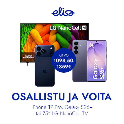 Elisan arvonta: voita älypuhelin tai älytelevisio